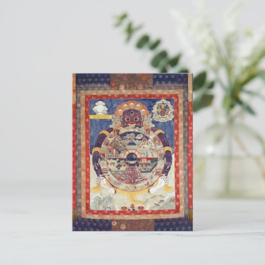 Tibetaanse levenscyclus Samsara Briefkaart (Staand voorkant)
