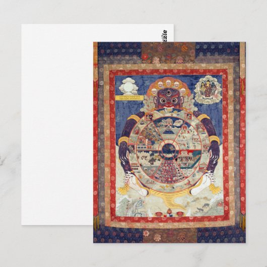 Tibetaanse levenscyclus Samsara Briefkaart (Voorkant / Achterkant)