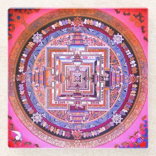 Tibetaanse Mandala / Onderzetter / Sera klooster (Voorkant)