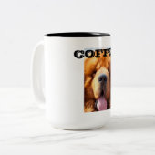 Tibetaanse Mastiff Cup Tweekleurige Koffiemok (Voorkant links)