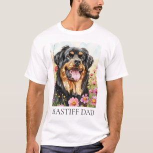 Tibetaanse Mastiff Dad Waterverf Shirt