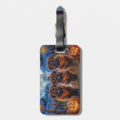 Tibetaanse Mastiff Halloween Spooky Bagagelabel (Achterkant verticaal)