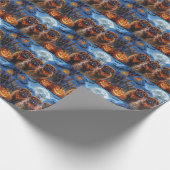 Tibetaanse Mastiff Halloween Spooky Cadeaupapier (Hoek)