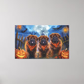 Tibetaanse Mastiff Halloween Spooky Canvas Afdruk (Voorkant)