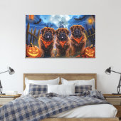 Tibetaanse Mastiff Halloween Spooky Canvas Afdruk (Insitu (Slaapkamer))