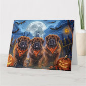 Tibetaanse Mastiff Halloween Spooky Kaart (Voorkant)
