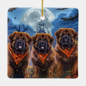 Tibetaanse Mastiff Halloween Spooky Keramisch Ornament (Achterkant)