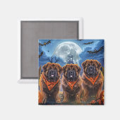 Tibetaanse Mastiff Halloween Spooky Magneet (Voorkant / Achterkant)
