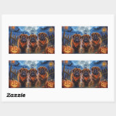 Tibetaanse Mastiff Halloween Spooky Rechthoekige Sticker (Vel)