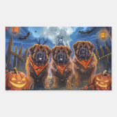 Tibetaanse Mastiff Halloween Spooky Rechthoekige Sticker (Voorkant)