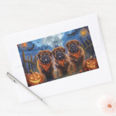 Tibetaanse Mastiff Halloween Spooky Rechthoekige Sticker (Envelop)