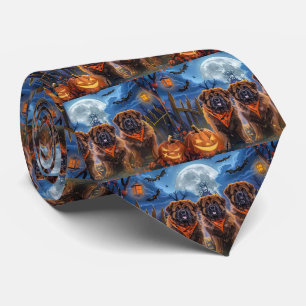 Tibetaanse Mastiff Halloween Spooky Stropdas