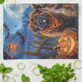 Tibetaanse Mastiff Halloween Spooky Theedoek (Gevouwen)