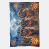 Tibetaanse Mastiff Halloween Spooky Theedoek (Verticaal)