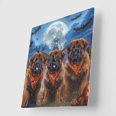 Tibetaanse Mastiff Halloween Spooky Vierkante Klok (Hoek)