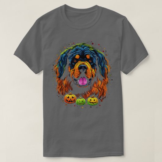 Tibetaanse Mastiff Halloween T-shirt (Design voorkant)