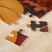 Tibetaanse Mastiff Hond Herfst Oogst Thanksgiving Legpuzzel (Zijkant)