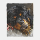 Tibetaanse Mastiff Hond Kerst Feestelijk Fleece Deken (Voorkant)