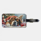 Tibetaanse Mastiff Hond Kerst Mis Bagagelabel (Achterkant horizontaal)