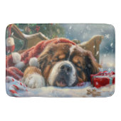 Tibetaanse Mastiff Hond Kerstfeest Badmat (Voorkant)