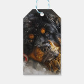 Tibetaanse Mastiff Hond Kerstfeest Cadeaulabel (Voorkant)