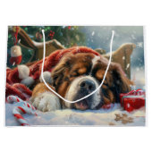 Tibetaanse Mastiff Hond Kerstfeest Groot Cadeauzakje (Voorkant)