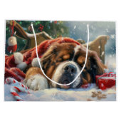 Tibetaanse Mastiff Hond Kerstfeest Groot Cadeauzakje (Achterkant)