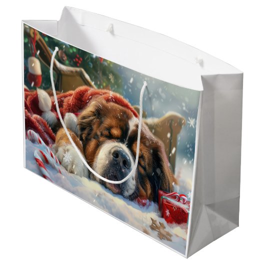 Tibetaanse Mastiff Hond Kerstfeest Groot Cadeauzakje (Achterkant Gekanteld)
