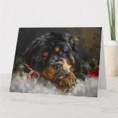 Tibetaanse Mastiff Hond Kerstfeest Kaart (Voorkant)