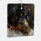 Tibetaanse Mastiff Hond Kerstfeest Keramisch Ornament (Rechts)
