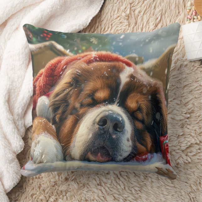 Tibetaanse Mastiff Hond Kerstfeest Kussen (Deken)