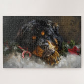 Tibetaanse Mastiff Hond Kerstfeest Legpuzzel (Horizontaal)
