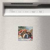 Tibetaanse Mastiff Hond Kerstfeest Magneet (Insitu (Vaatwasser))
