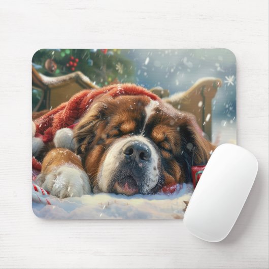 Tibetaanse Mastiff Hond Kerstfeest Muismat (Met muis)