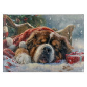 Tibetaanse Mastiff Hond Kerstfeest Snijplank (Voorkant)