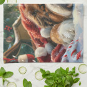 Tibetaanse Mastiff Hond Kerstfeest Theedoek (Gevouwen)