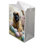 Tibetaanse Mastiff Hond met Paaseieren Vakantie Medium Cadeauzakje (Voorkant Gekanteld)