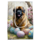 Tibetaanse Mastiff Hond met Paaseieren Vakantie Medium Cadeauzakje (Achterkant)