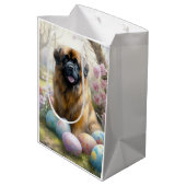 Tibetaanse Mastiff Hond met Paaseieren Vakantie Medium Cadeauzakje (Achterkant Gekanteld)