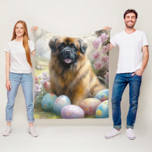 Tibetaanse Mastiff Hond met Pasen Eieren Vakantie Fleece Deken