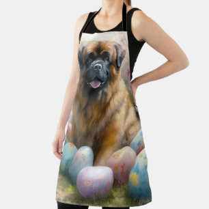 Tibetaanse Mastiff Hond met Pasen Eieren Vakantie  Schort