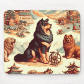  Tibetaanse Mastiff Illustratie Muismat (Voorkant)