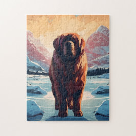 Tibetaanse Mastiff in de besneeuwde bergen Legpuzzel