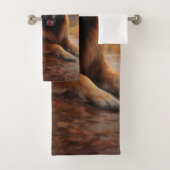 Tibetaanse mastiff in herfst laat Herfst inspirere Bad Handdoek (Insitu)