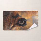 Tibetaanse mastiff in herfst laat Herfst inspirere Bad Handdoek (Handdoek)