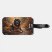 Tibetaanse mastiff in herfst laat Herfst inspirere Bagagelabel (Achterkant horizontaal)