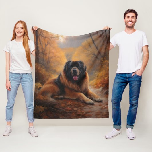 Tibetaanse mastiff in herfst laat Herfst inspirere Fleece Deken (In situ)