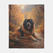 Tibetaanse mastiff in herfst laat Herfst inspirere Fleece Deken (Voorkant)