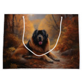 Tibetaanse mastiff in herfst laat Herfst inspirere Groot Cadeauzakje (Voorkant)