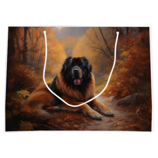 Tibetaanse mastiff in herfst laat Herfst inspirere Groot Cadeauzakje (Voorkant)
